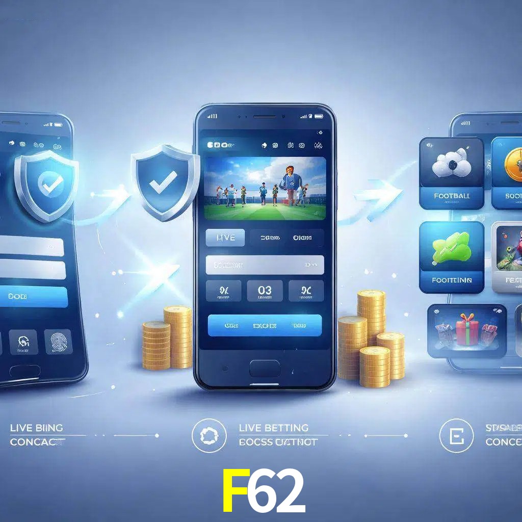 Pasos de acceso a la app F62 en pantalla de teléfono móvil